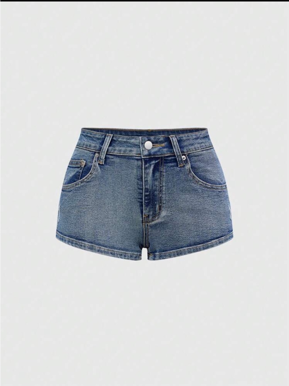ROMWE Dark Blue Distressed Denim Short Shorts